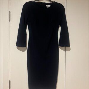 Black Bell Sleaved Sheath Dress